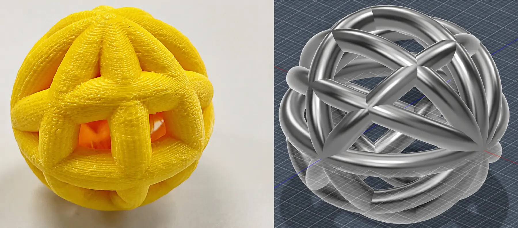 Palline articolate e decorative realizzate con stampa 3D